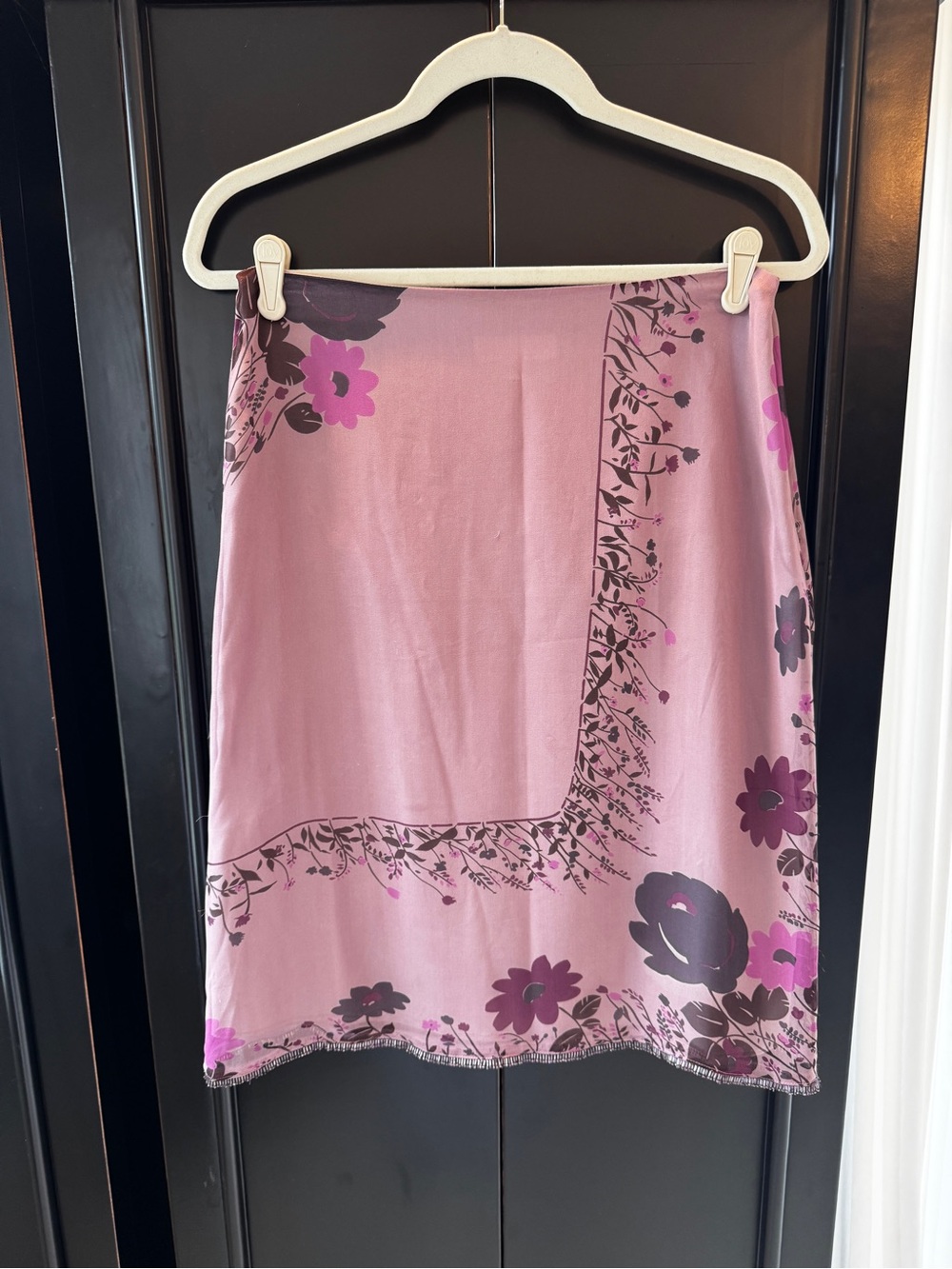 Jill Stuart Silk Pink Floral Print Women’s Skirt